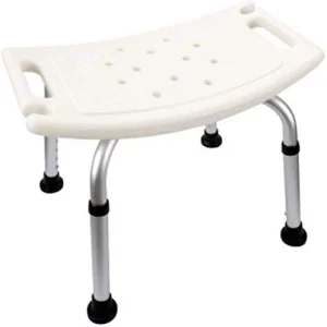 DZX Sgabello da Bagno, Sedia da Doccia con Fessura per Doccia, Sedile Antiscivolo Regolabile Altezza per la Sicurezza del...