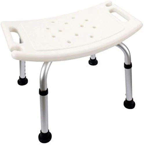 DZX Sgabello da Bagno, Sedia da Doccia con Fessura per Doccia, Sedile Antiscivolo Regolabile Altezza per la Sicurezza del...