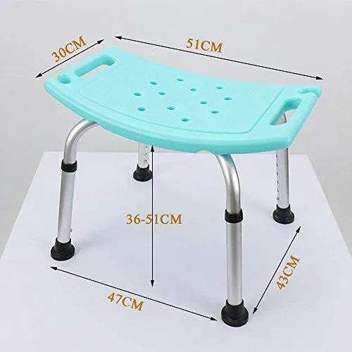 DZX Sgabello da Bagno, Sedia da Doccia con Fessura per Doccia, Sedile Antiscivolo Regolabile Altezza per la Sicurezza del...