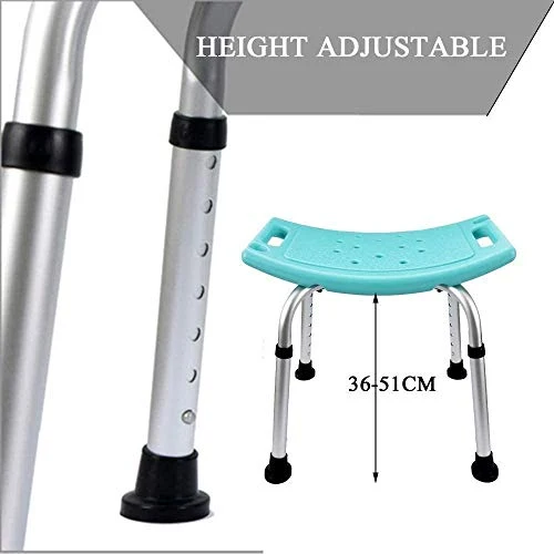 DZX Sgabello da Bagno, Sedia da Doccia con Fessura per Doccia, Sedile Antiscivolo Regolabile Altezza per la Sicurezza del...