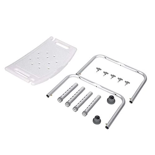 DZX Sgabello per Doccia, Sgabello per Doccia Antiscivolo Regolabile Altezza Alluminio, Sedia per Vasca da Bagno per Anzian...