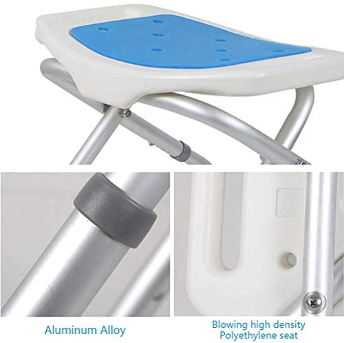 DZX Sgabello per Doccia, Sgabello per Vasca da Bagno Regolabile Altezza e Sedia per Doccia con Maniglie Sgabello per Handi...