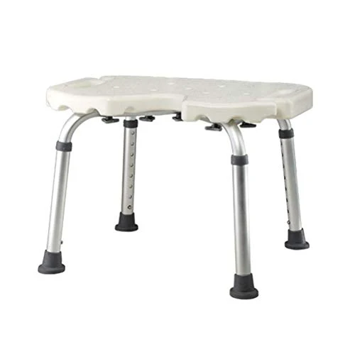 Sedia da bagno pieghevole con corrimano (con schienale) Sgabello da bagno Altezza regolabile Piedini antiscivolo Sedia da...