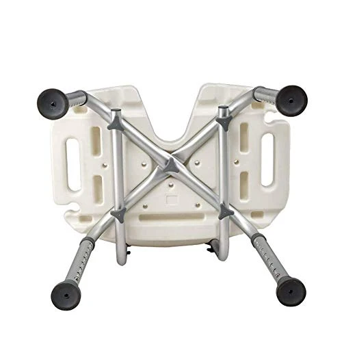Sedia da bagno pieghevole con corrimano (con schienale) Sgabello da bagno Altezza regolabile Piedini antiscivolo Sedia da...