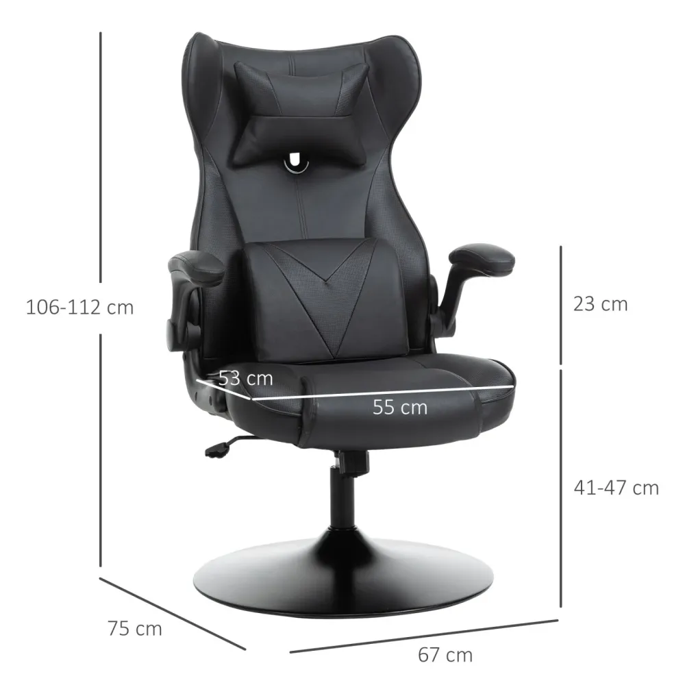 EASYCOMFORT Poltrona Gaming Sedia da Ufficio Similpelle Altezza Regolabile