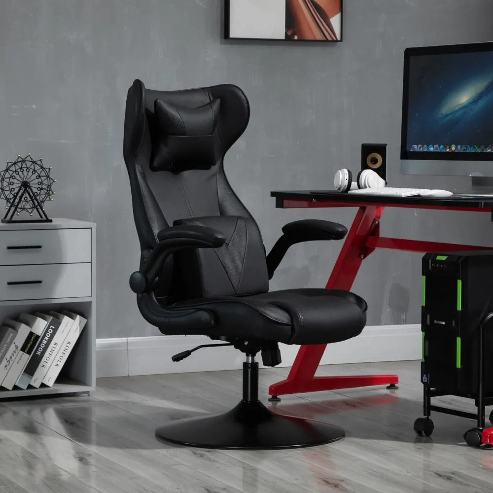 EASYCOMFORT Poltrona Gaming Sedia da Ufficio Similpelle Altezza Regolabile