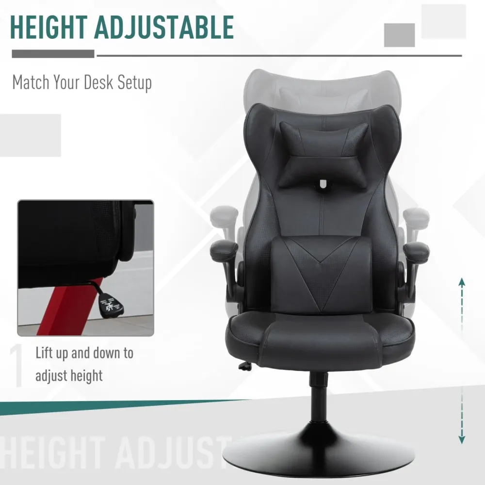 EASYCOMFORT Poltrona Gaming Sedia da Ufficio Similpelle Altezza Regolabile