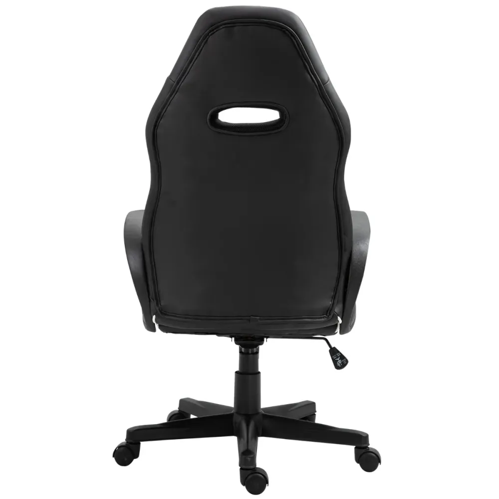 EASYCOMFORT Poltrona da Ufficio Gaming con Rivestimento Pelle PU Premium Design Ergonomico Nera e Bianca