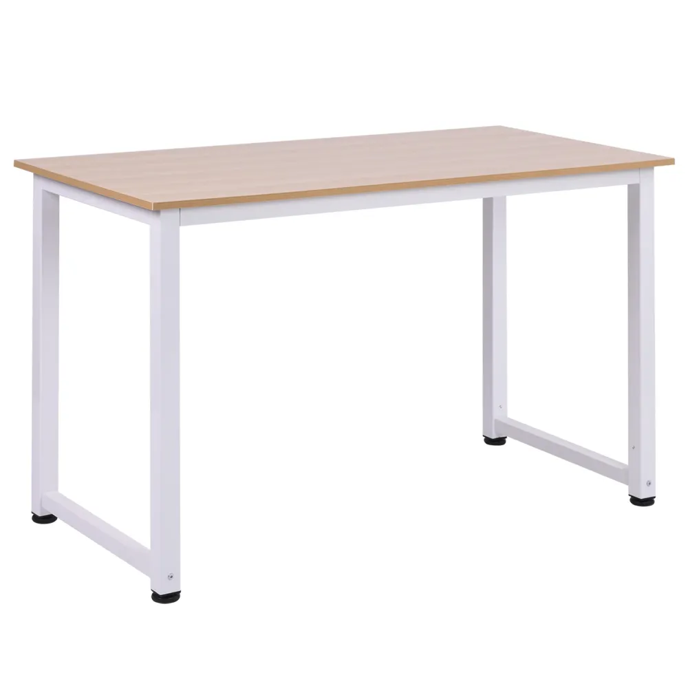 Easycomfort Scrivania Moderna per Computer con Gambe Regolabili e Struttura MDF e Metallo, Tavolo da Pranzo 120x60x76 cm,...