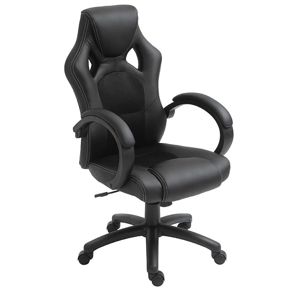 Easycomfort Sedia da Gaming ad Altezza Regolabile, Sedia da Ufficio con Funzione Dondolo, Girevole e Reclinabile, 71x61x10...