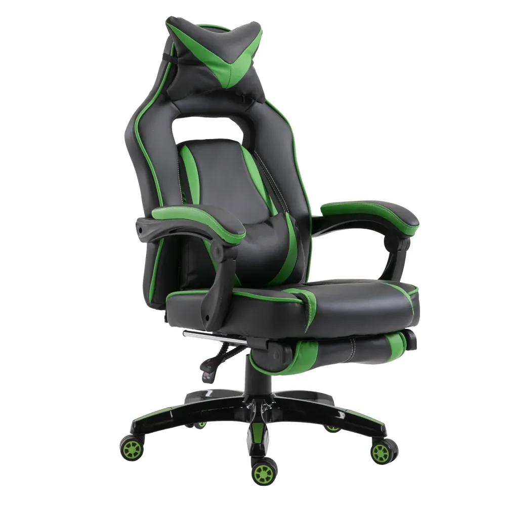EASYCOMFORT Sedia da Gaming Economica Poltrona Reclinabile Con Poggiapiedi Regolabile Altezza Rotelle Tessuto 71.5 × 68 ×...