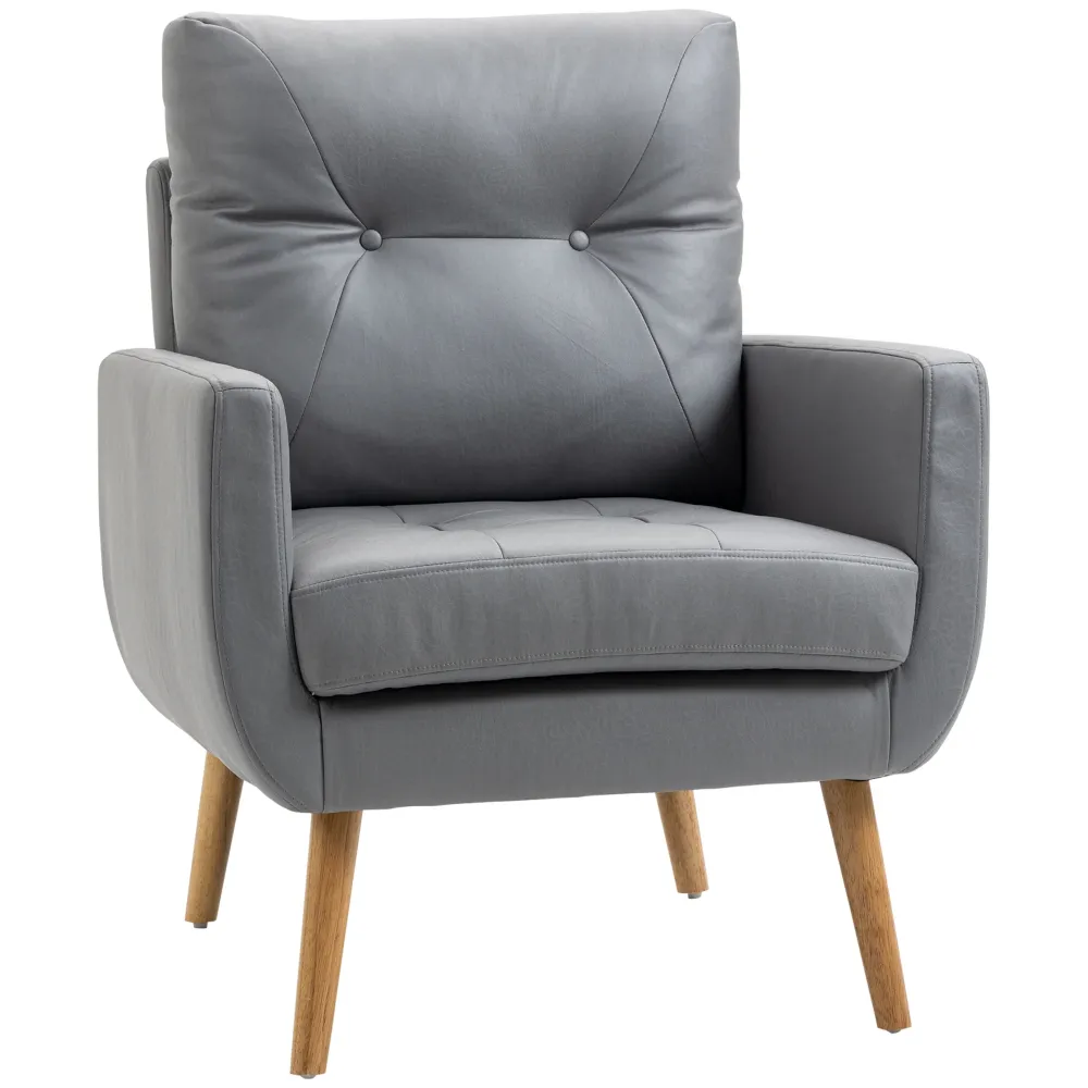 EASYCOMFORT Sedia Moderna per Soggiorno e Camera da Letto con Seduta Imbottita e Tessuto Microfibra, 72x73x94 cm, Grigia