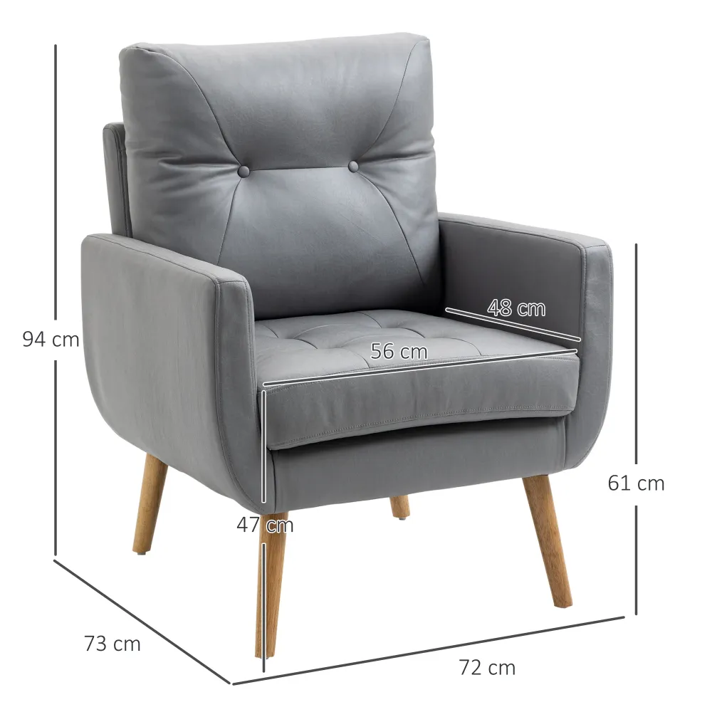 EASYCOMFORT Sedia Moderna per Soggiorno e Camera da Letto con Seduta Imbottita e Tessuto Microfibra, 72x73x94 cm, Grigia