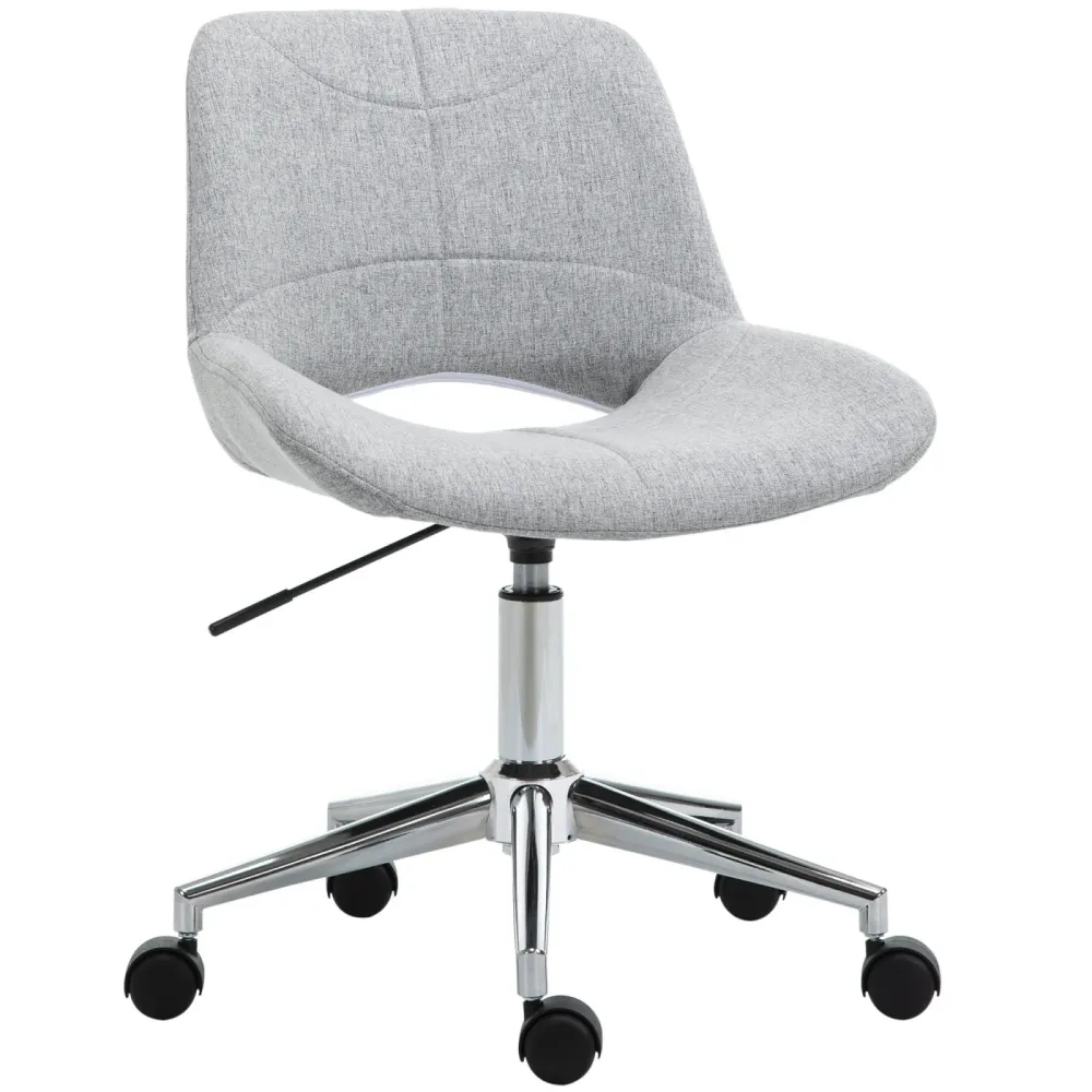 EASYCOMFORT Sedia Sgabello Girevole da Ufficio e Casa, Altezza Regolabile, 5 ruote