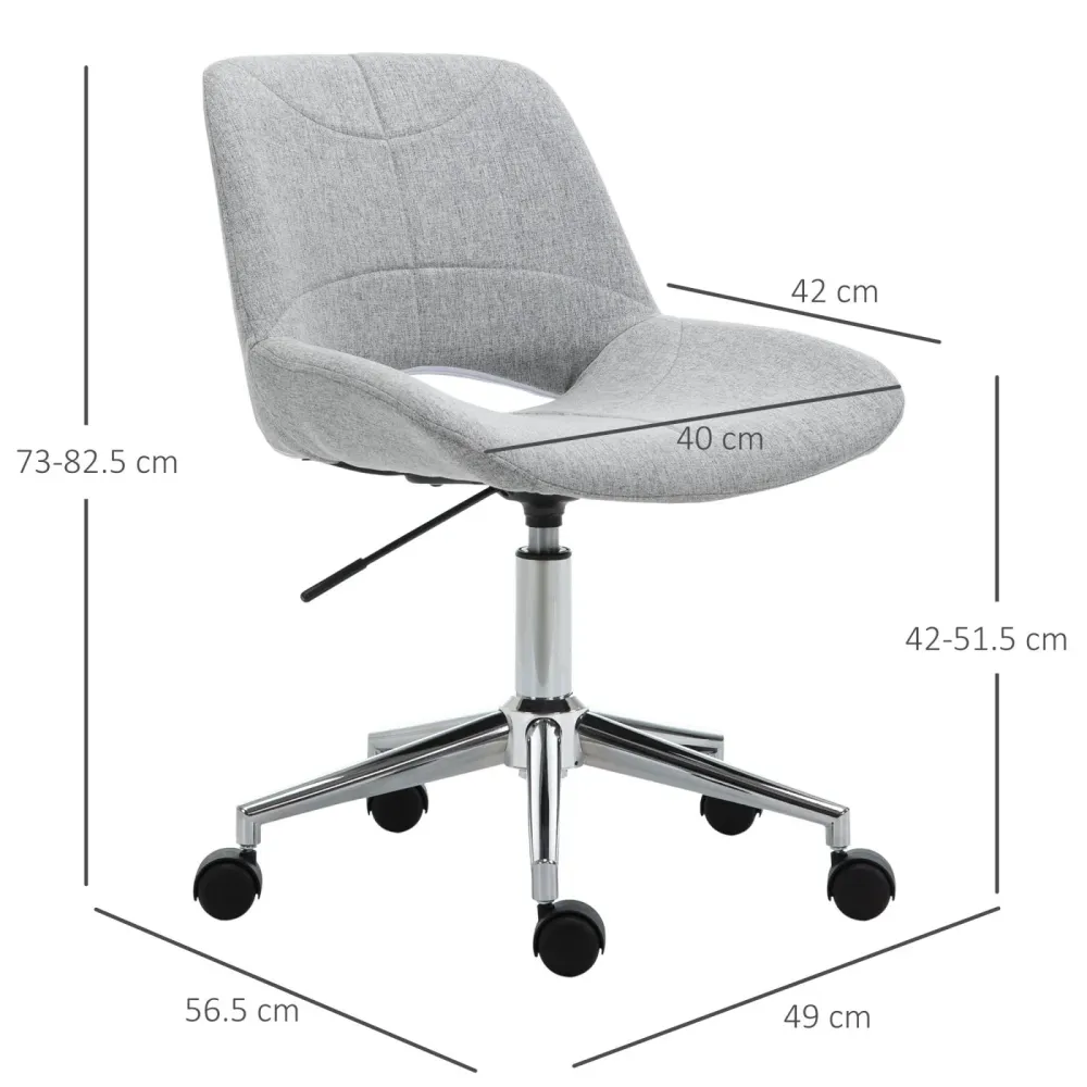 EASYCOMFORT Sedia Sgabello Girevole da Ufficio e Casa, Altezza Regolabile, 5 ruote
