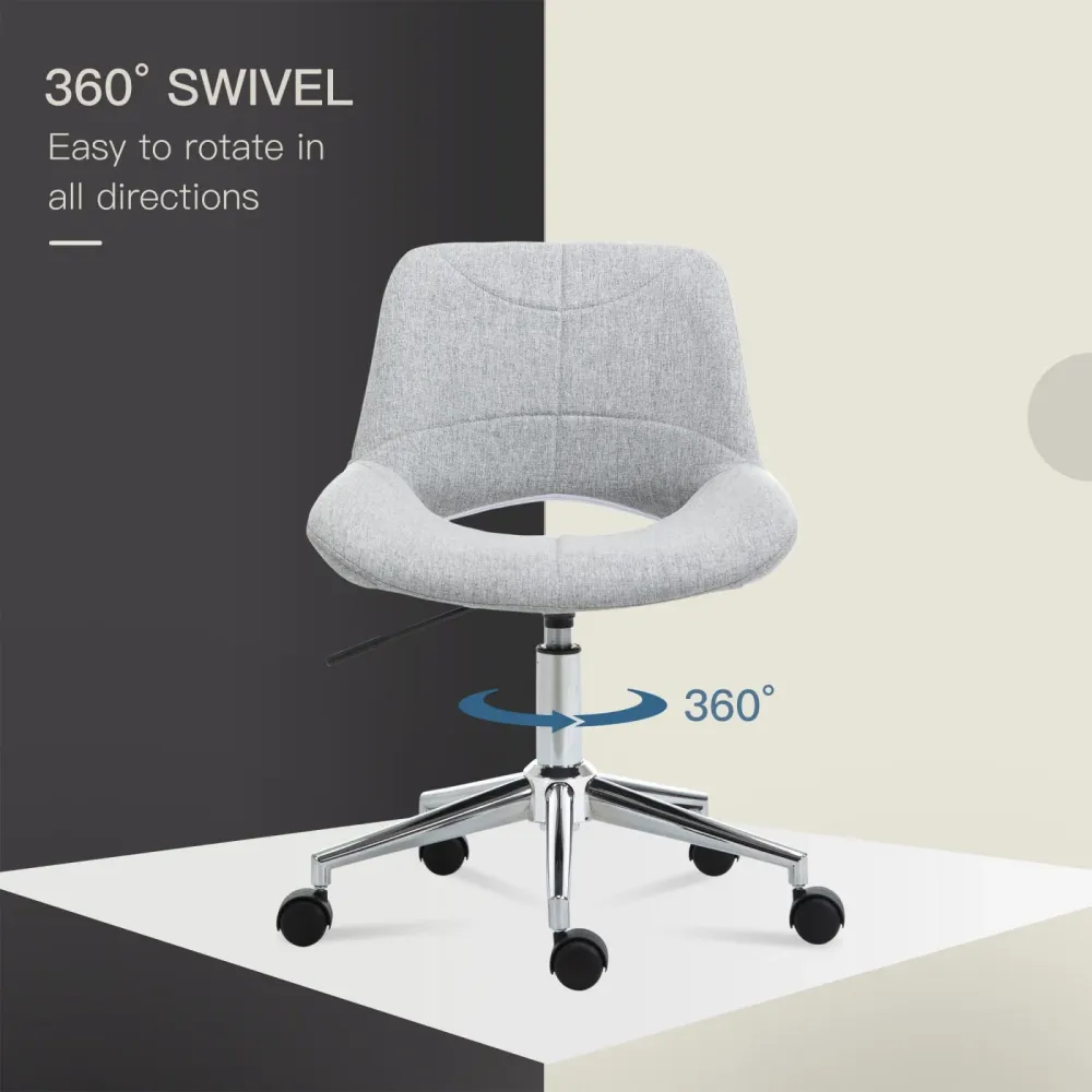 EASYCOMFORT Sedia Sgabello Girevole da Ufficio e Casa, Altezza Regolabile, 5 ruote