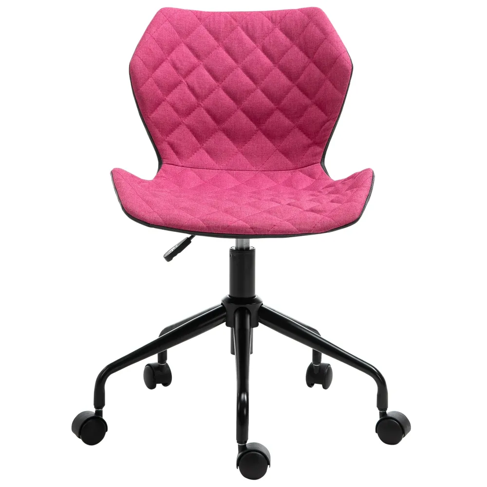 Easycomfort Sedia Sgabello da Ufficio Ergonomica, Sedia Girevole Per Scrivania, Altezza Regolabile, Ruote Nylon, Rosa