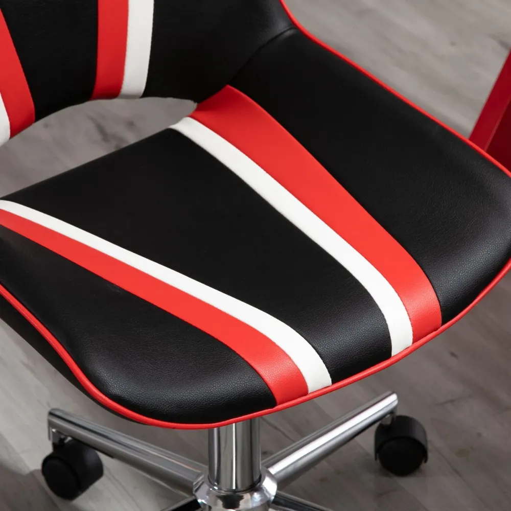 EASYCOMFORT Sedia Sgabello da Ufficio Stile Gaming Girevole e Regolabile, Similpelle