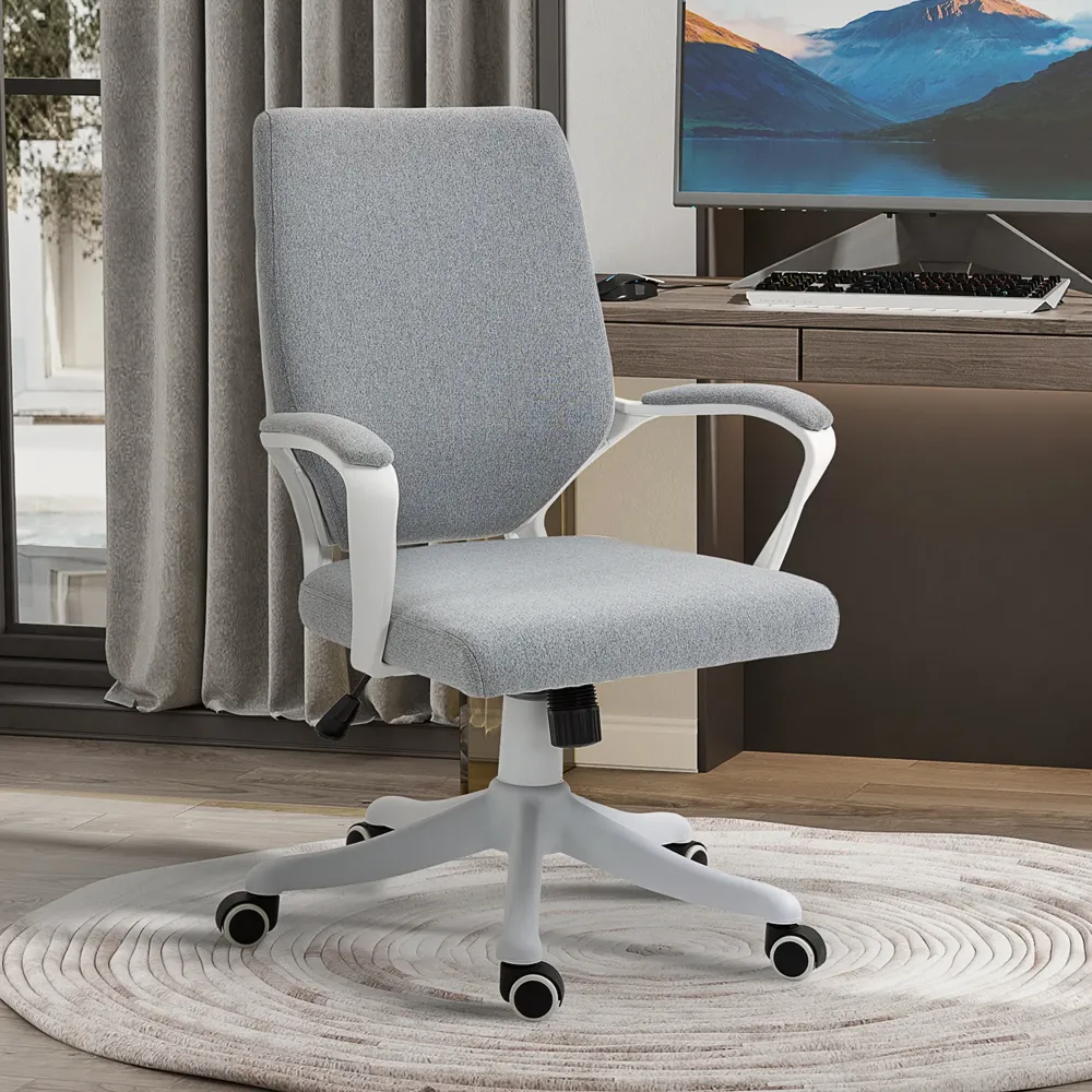 Easycomfort Sedia da Ufficio Ergonomica, Altezza Regolabile e Funzione Dondolo, Poltrona Girevole con Ruote, 62x69x92-100c...