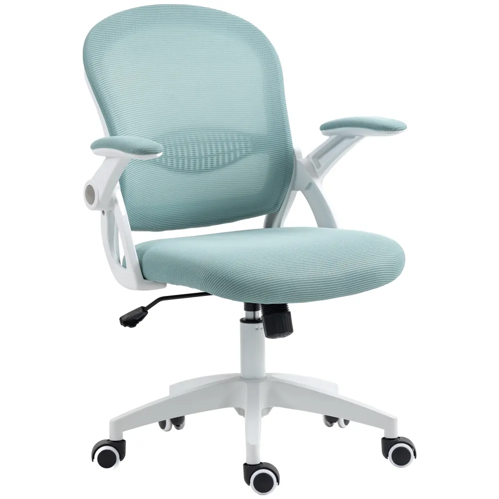 EasyComfort Sedia da Ufficio Ergonomica con Schienale Rete e Altezza Regolabile, 65.5x61.5x88-97.5cm, Azzurro