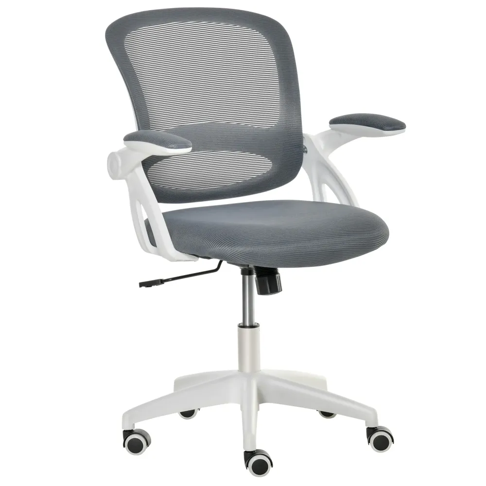 EASYCOMFORT Sedia da Ufficio Ergonomica con Schienale Rete e Seduta Imbottita, Altezza Regolabile, 65.5x61.5x88-97.5cm, Gr...