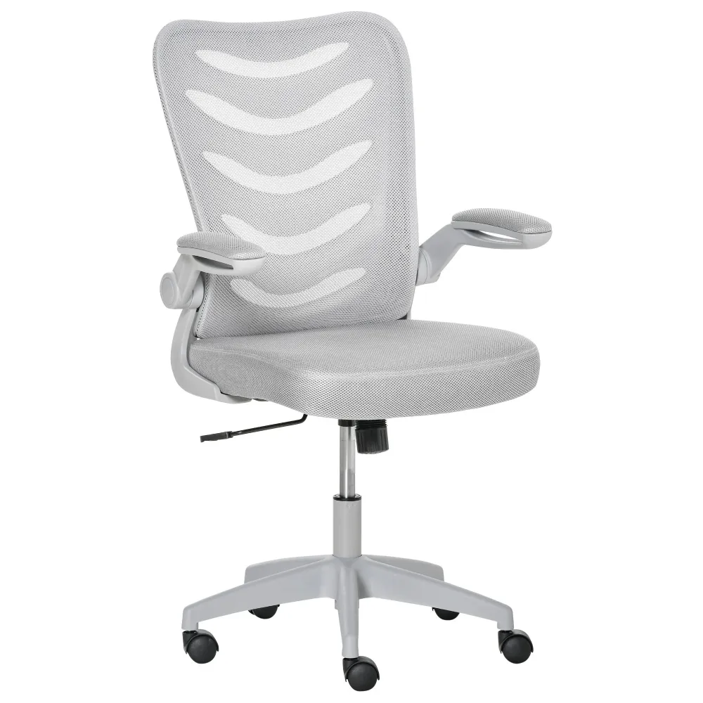 EASYCOMFORT Sedia da Ufficio Ergonomica, Poltrona Girevole, Altezza Regolabile e Braccioli Sollevabili, 58.5x58x94.5-103.5...