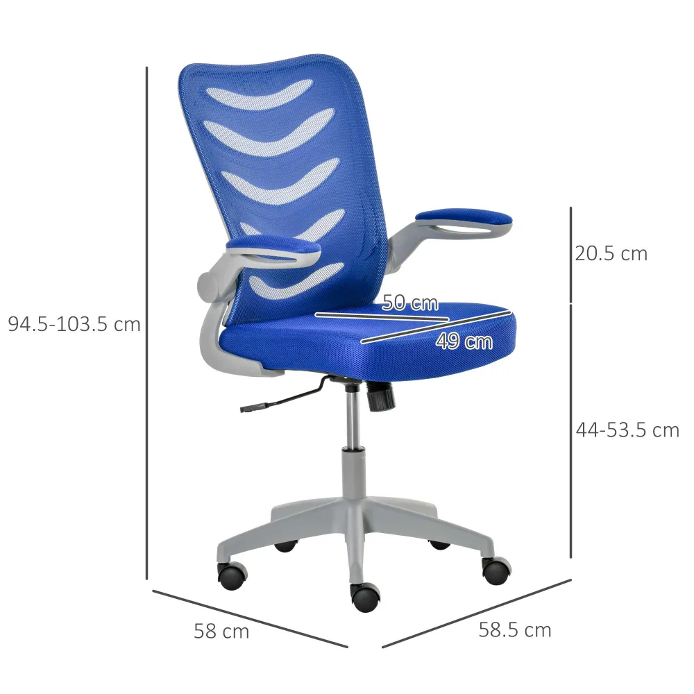Easycomfort Sedia da Ufficio Ergonomica, Poltrona Girevole, Altezza Regolabile e Braccioli Sollevabili, 58.5x58x94.5-103.5...