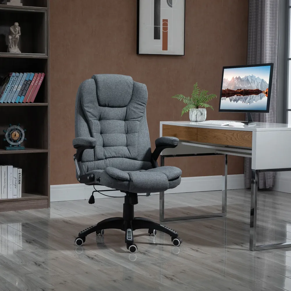 Easycomfort Sedia da Ufficio Ergonomica Reclinabile, Altezza Regolabile e Dondolamento, Poltrona Girevole con Ruote, 65x72...