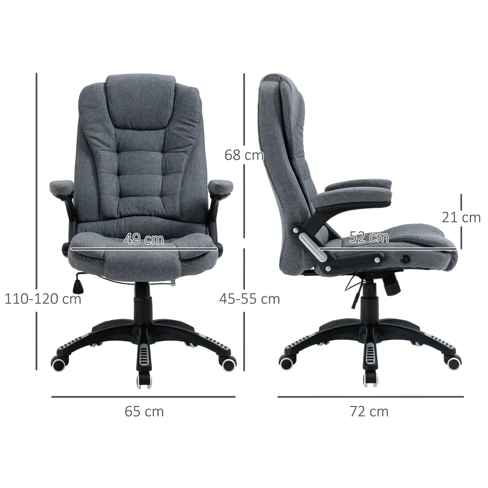 Easycomfort Sedia da Ufficio Ergonomica Reclinabile, Altezza Regolabile e Dondolamento, Poltrona Girevole con Ruote, 65x72...