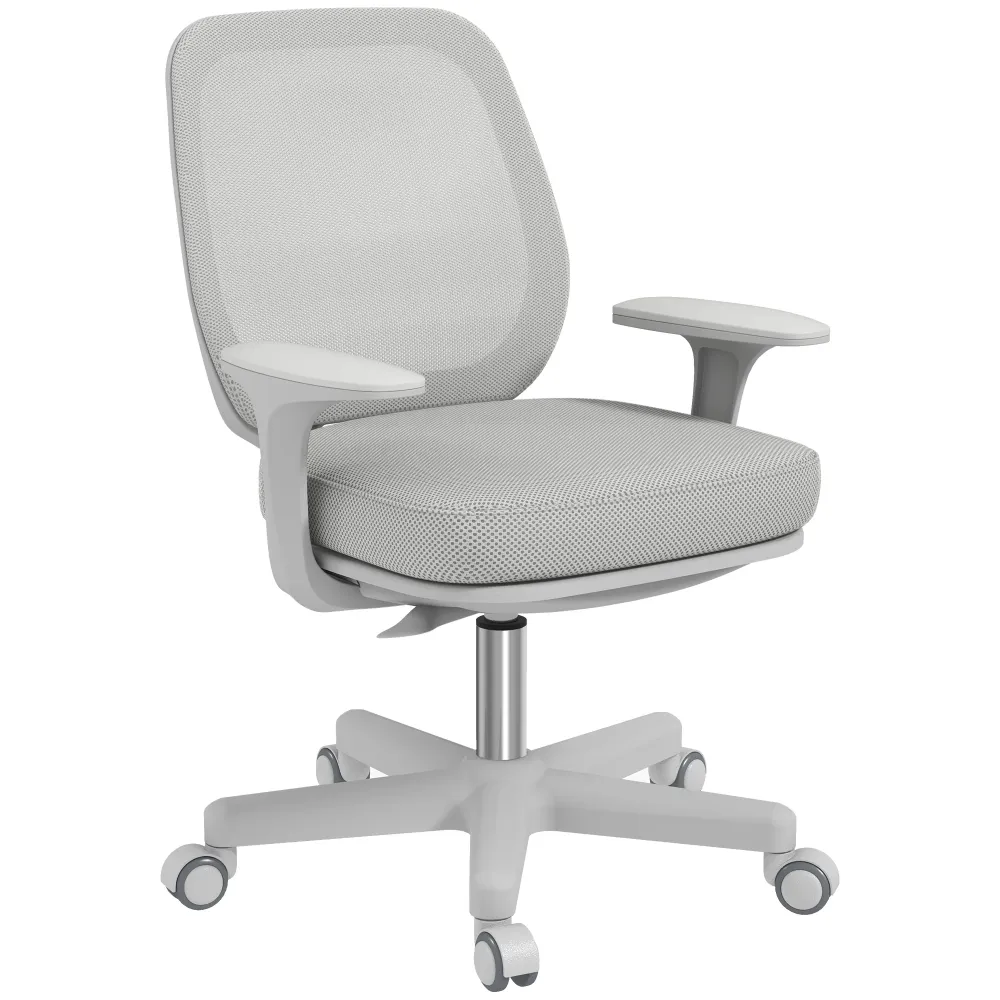 EasyComfort Sedia da Ufficio Ergonomica e Reclinabile ad Altezza Regolabile con 5 Rotelle, 55x48x82.5-94.5 cm, Grigia