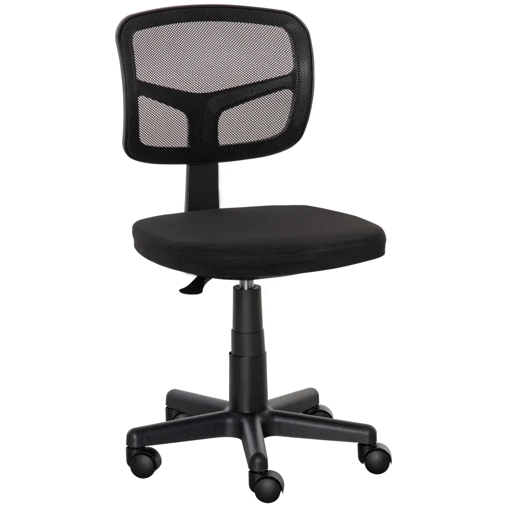 EasyComfort Sedia da Ufficio Ergonomica Rete Senza Braccioli e Regolabile Altezza, Nero
