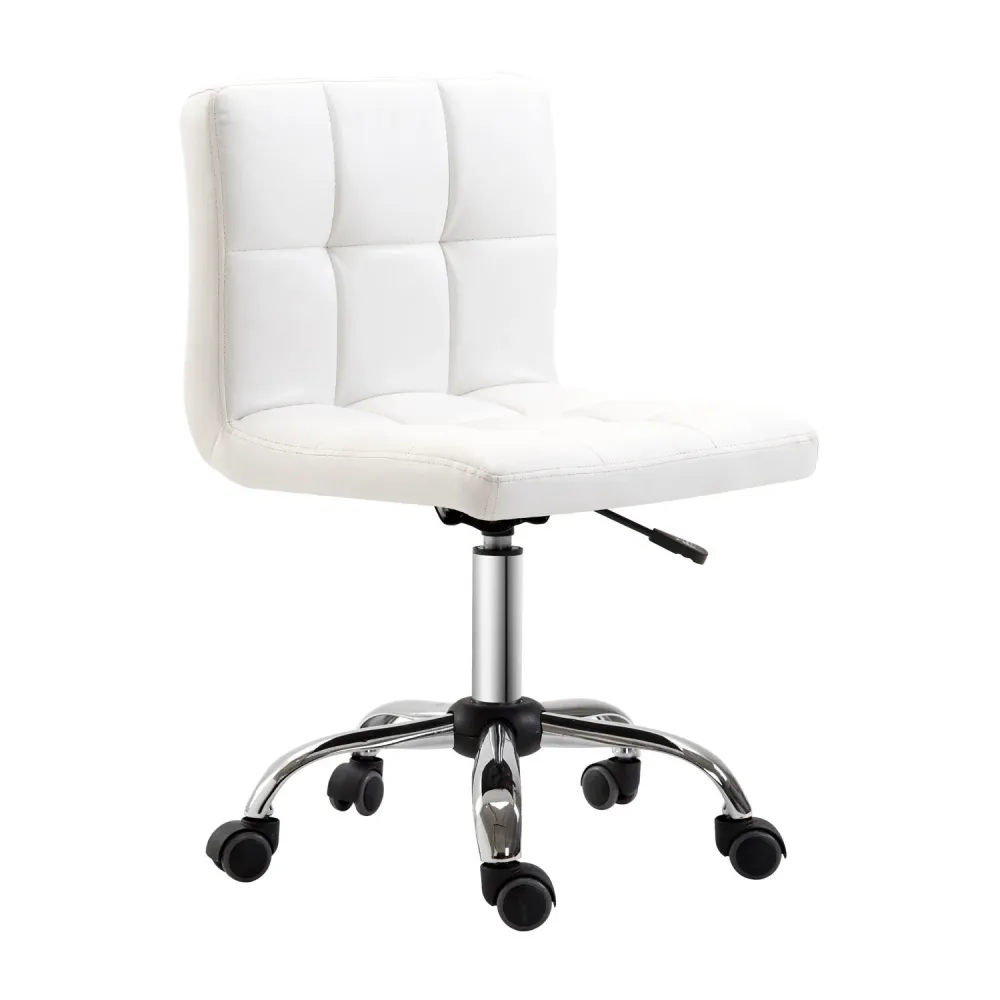 Easycomfort Sedia da Ufficio Ergonomica, Sedia Girevole Altezza Regolabile Pelle Sintetica 46 × 51 × 80-92cm
