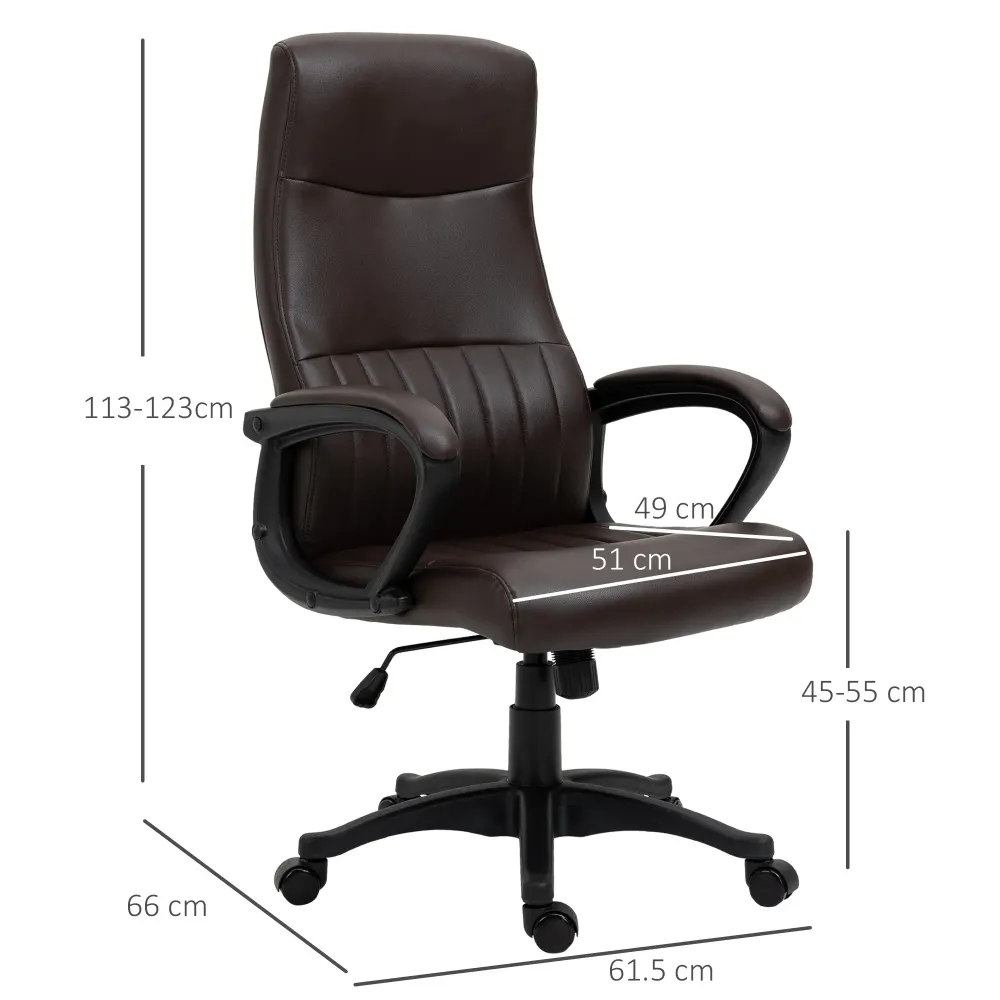 Easycomfort Sedia da Ufficio Ergonomica, Sedia Girevole con Schienale Alto e Dondolo, Altezza Regolabile e Ruote, 61.5x66x...