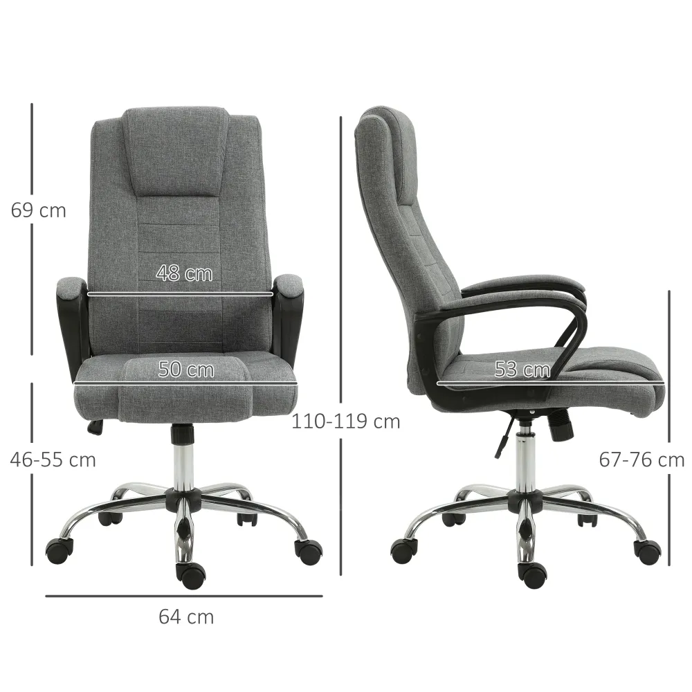 EasyComfort Sedia da Ufficio Presidenziale Ergonomica Basculante e Imbottita con Altezza e Inclinazione Regolabile, 62 x 7...