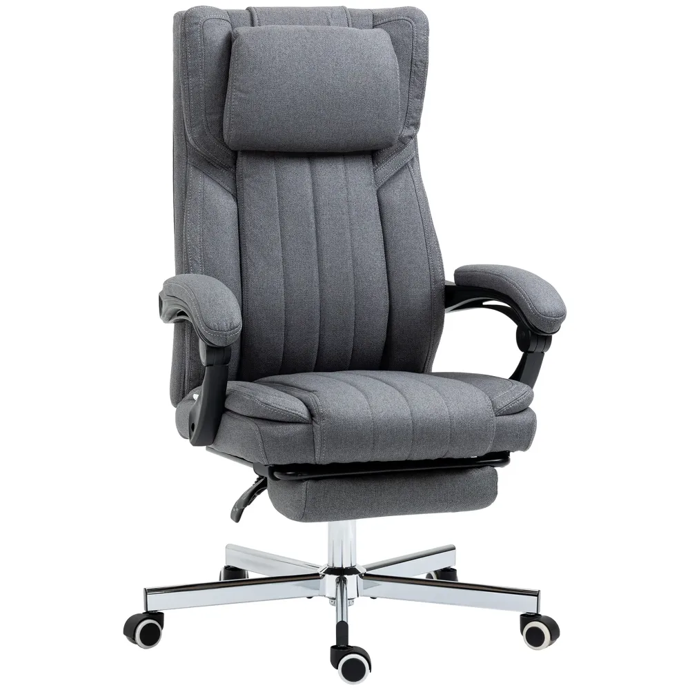 EASYCOMFORT Sedia da Ufficio Reclinabile con Altezza Regolabile, Imbottitura Spessa e Tessuto Traspirante, 65x61x105-113 cm