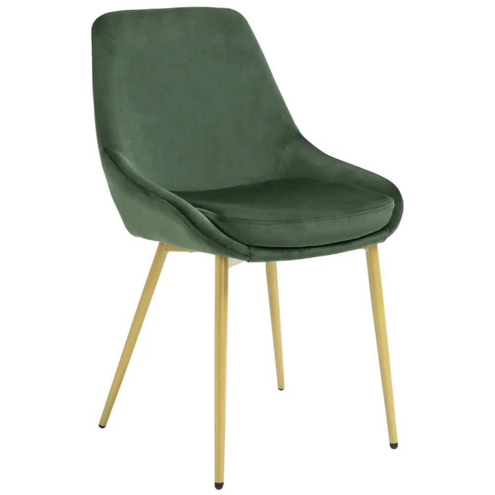 EASYCOMFORT Sedia Velluto Verde Imbottita per Sala da Pranzo Soggiorno o Camera