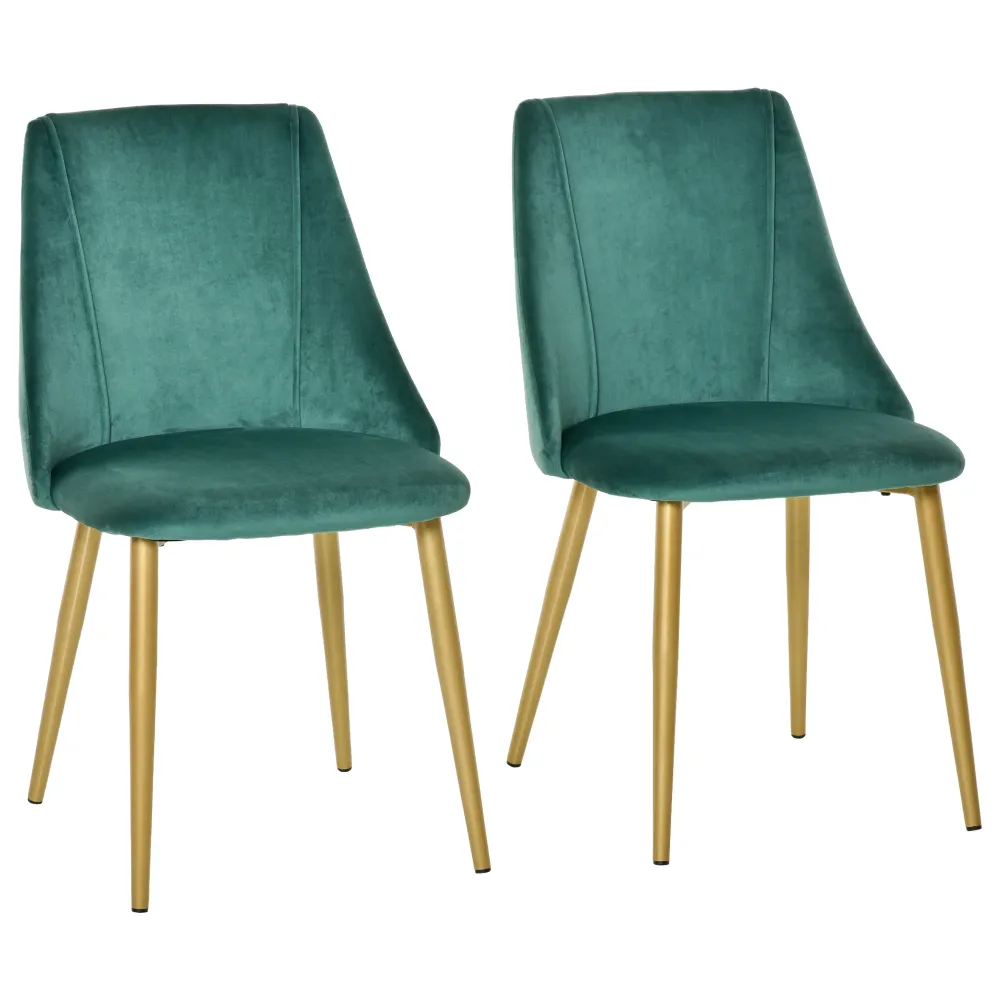 EasyComfort Set 2 Sedie da Pranzo Moderne e Imbottite da Salotto, per Soggiorno e Cucina, schienali ergonomici e gambe leg...