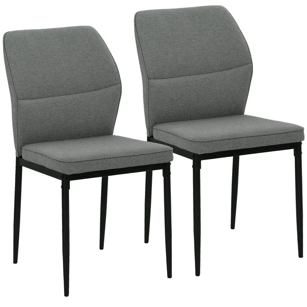 EasyComfort Set 2 Sedie da Pranzo Moderno con Schienale Ergonomico Senza Braccioli, gambe acciaio e Sedie velluto versatil...