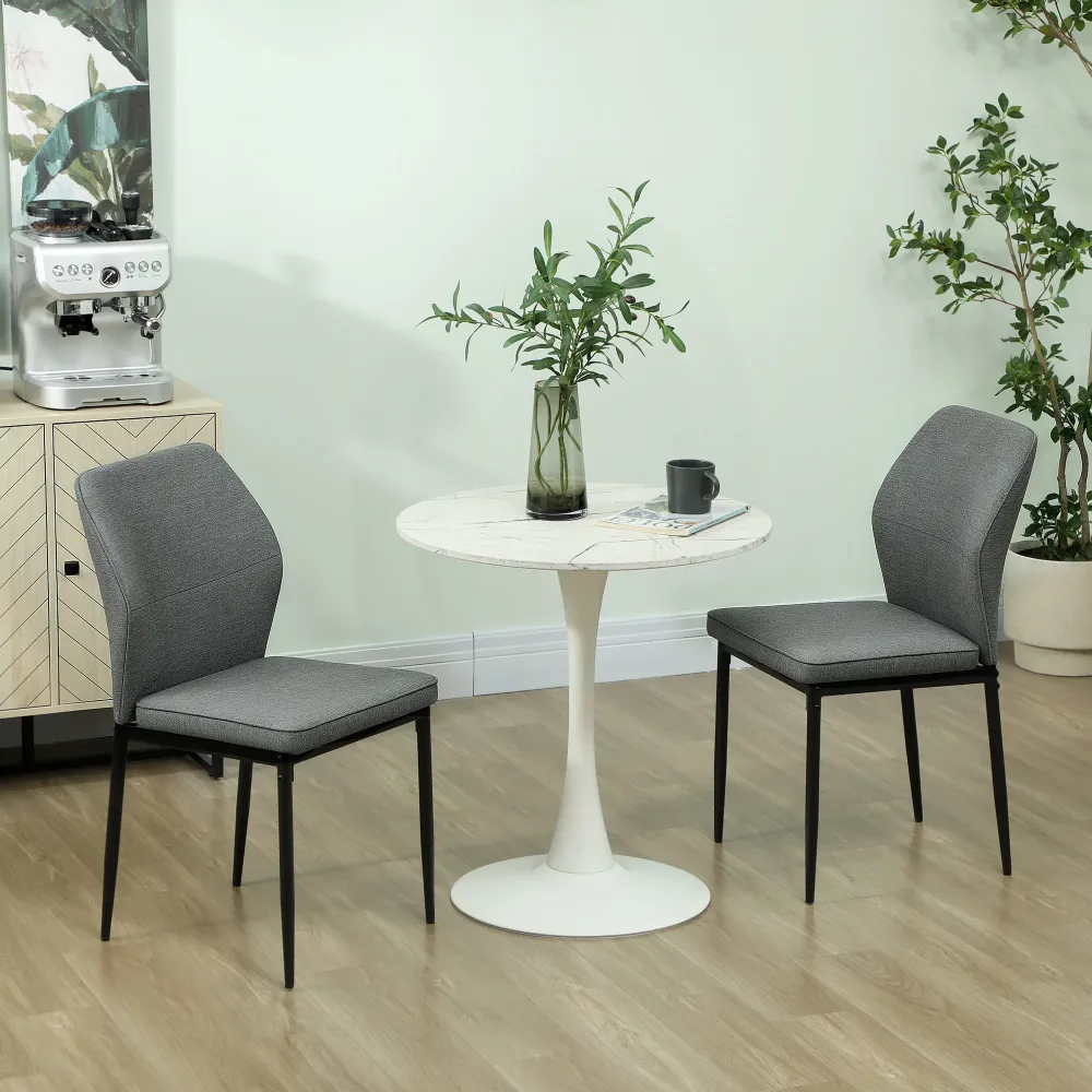 EasyComfort Set 2 Sedie da Pranzo Moderno con Schienale Ergonomico Senza Braccioli, gambe acciaio e Sedie velluto versatil...