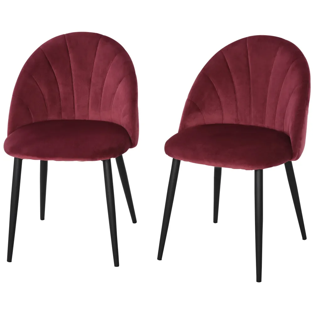Easycomfort Set 2 Sedie Sala da Pranzo Imbottite con Design Nordico ed Ergonomico, Sedie da Cucina e soggiorno Metallo e V...
