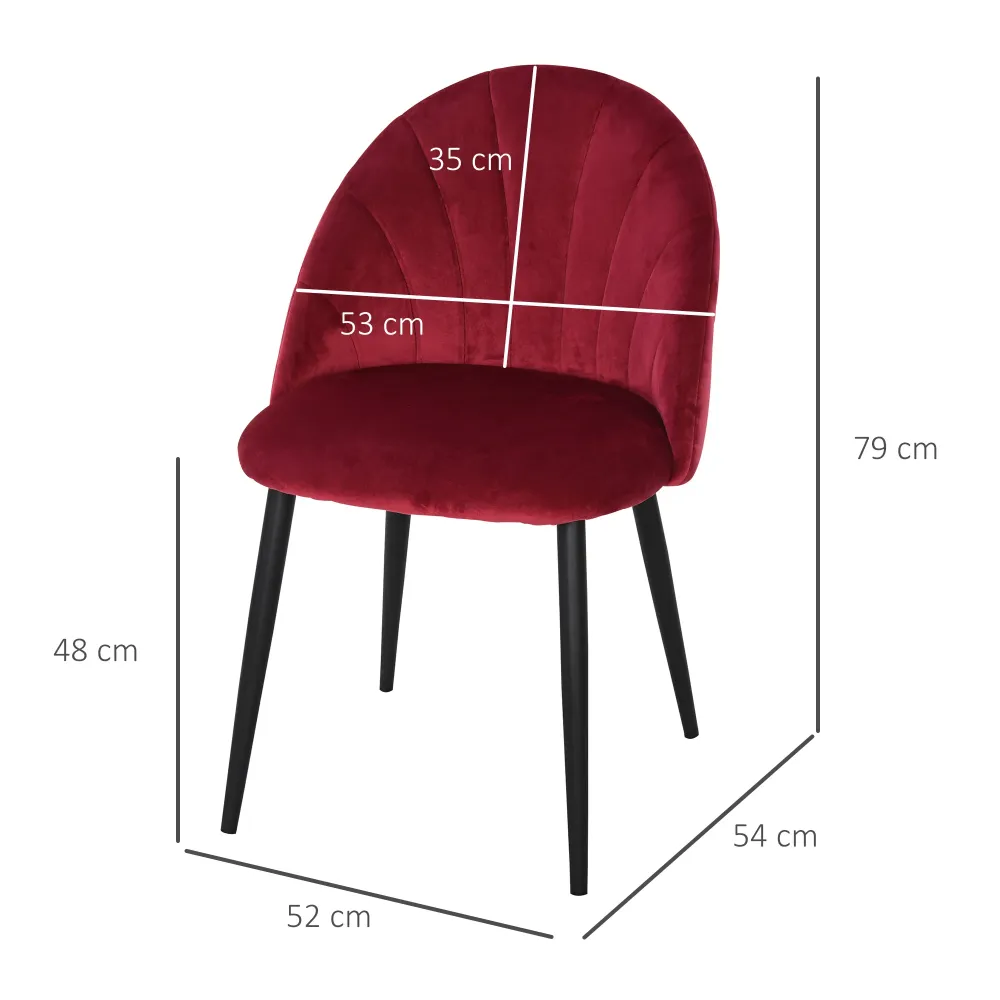 Easycomfort Set 2 Sedie Sala da Pranzo Imbottite con Design Nordico ed Ergonomico, Sedie da Cucina e soggiorno Metallo e V...