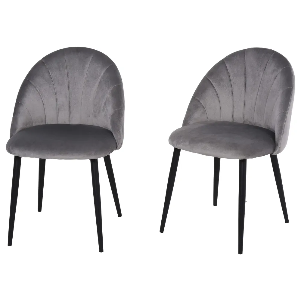 Easycomfort Set 2 Sedie Sala da Pranzo e Soggiorno Imbottite, Design Nordico ed Ergonomico Metallo e Velluto, 52x54x79 cm,...