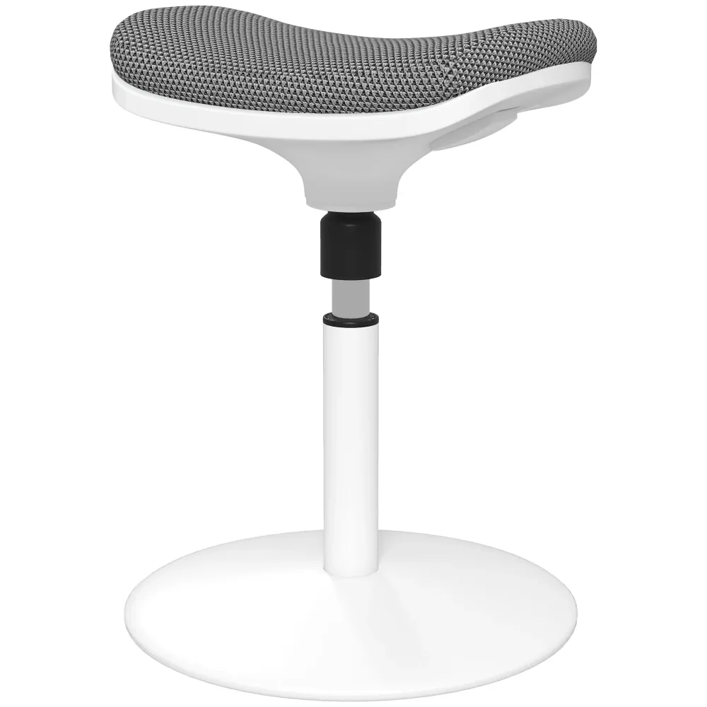 EasyComfort Sgabello Ergonomico e Imbottito ad Altezza Regolabile con Inclinazione 5°, 41.5x41.5x51.5-71.5 cm, Grigio