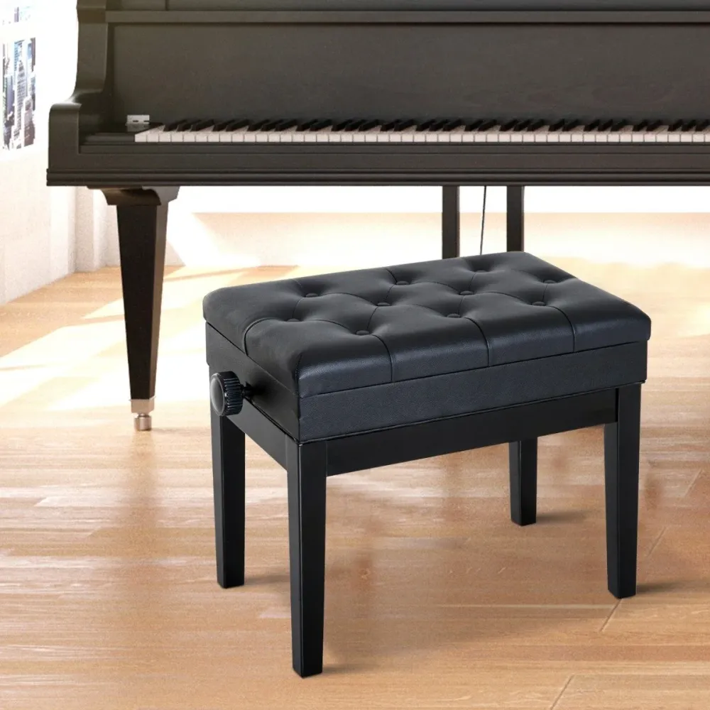Easycomfort Sgabello panchetta panchina sedia per pianoforte con vano portaoggetti altezza regolabile
