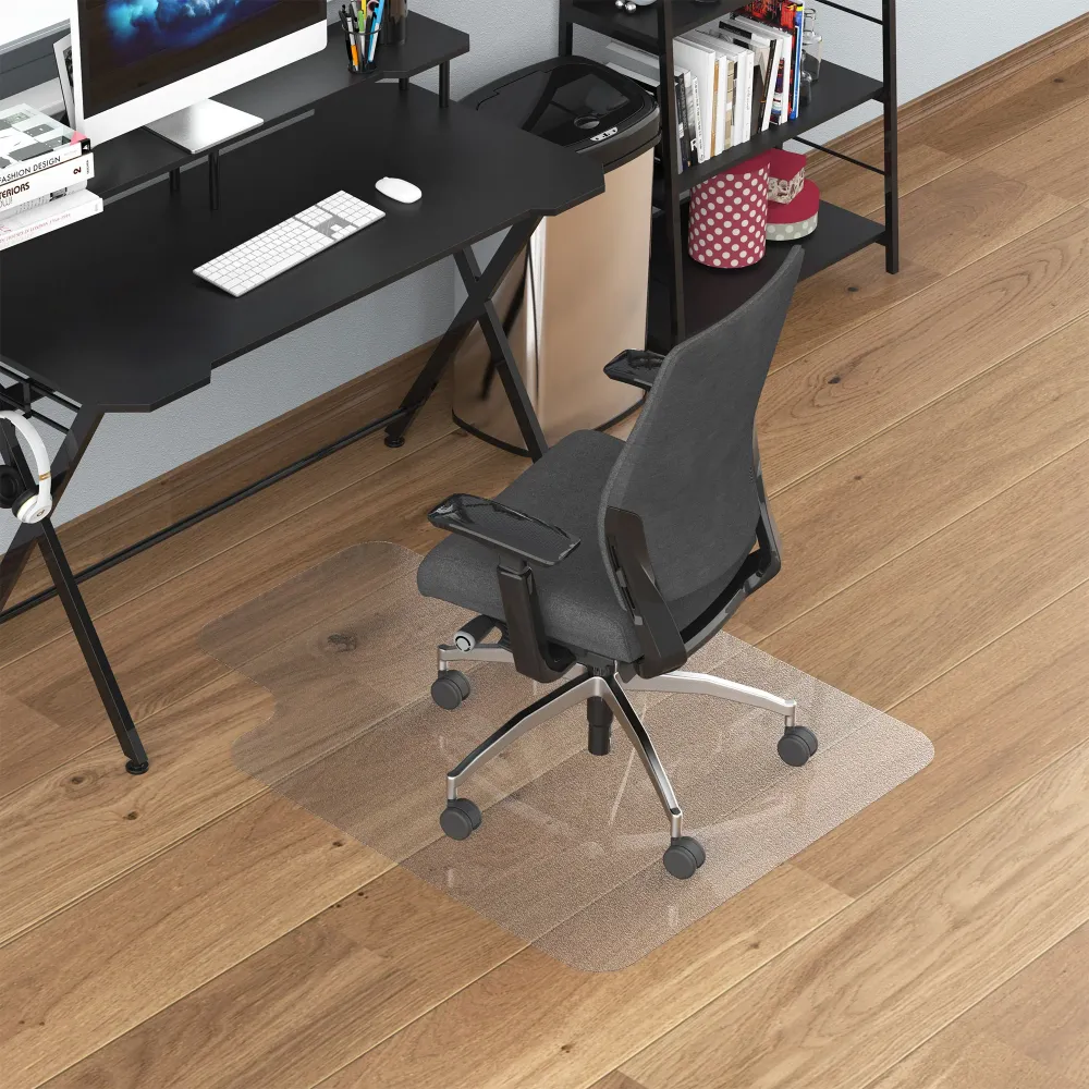 EasyComfort Tappetino per Sedia Ufficio Salvapavimento Plastica, 90x120cm, Trasparente