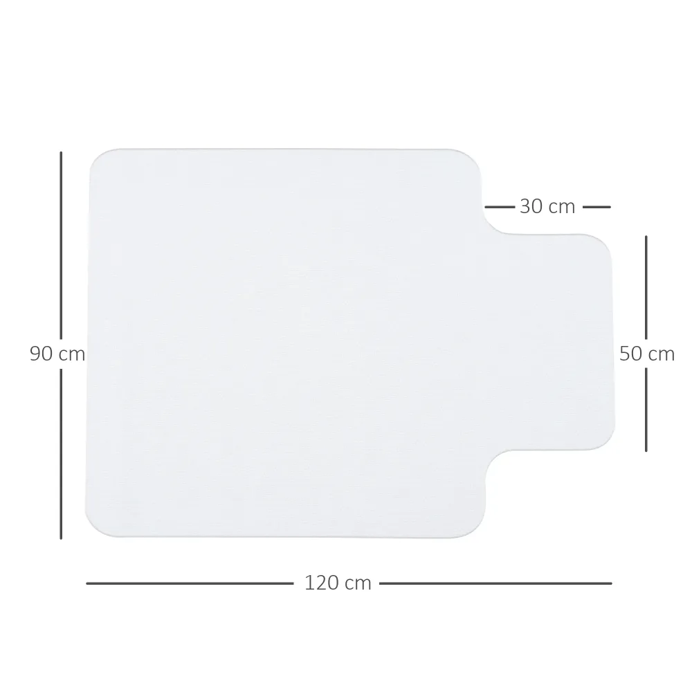EasyComfort Tappetino per Sedia Ufficio Salvapavimento Plastica, 90x120cm, Trasparente