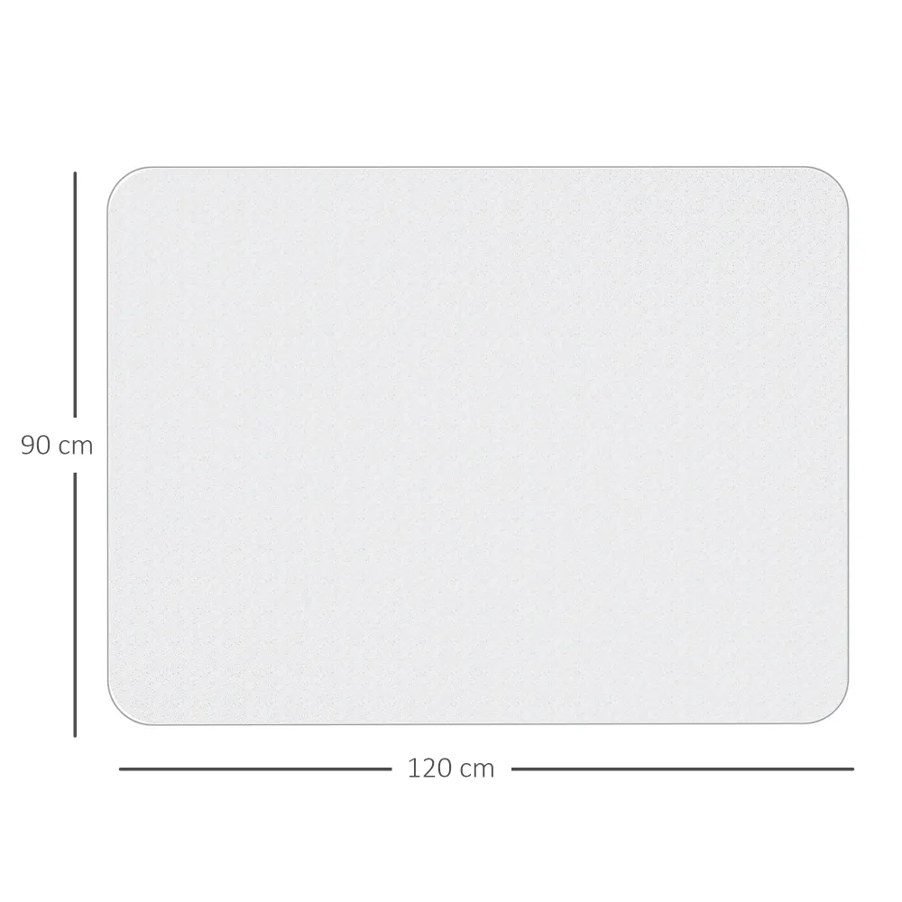 EasyComfort Tappetino per Sedia Ufficio Salvapavimento Antiscivolo Plastica, 90x120cm, Trasparente