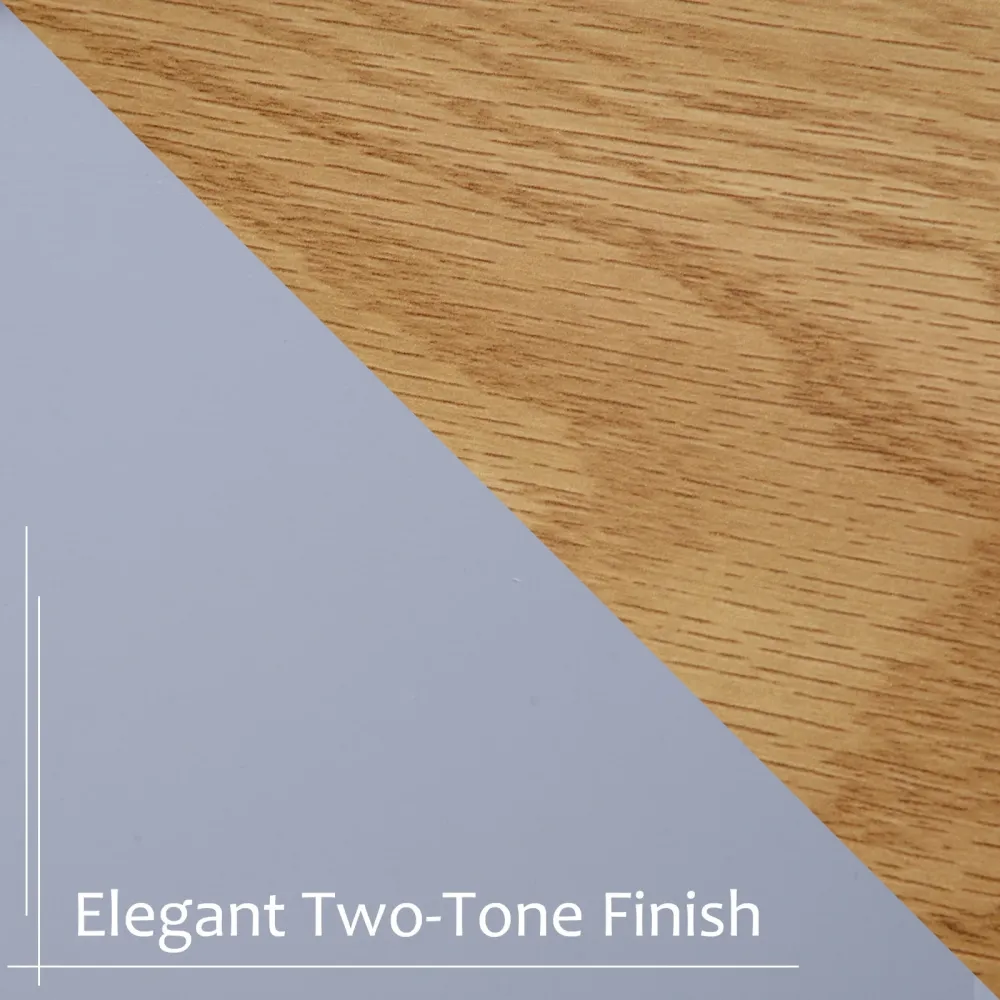Easycomfort Tavolino da Caffè con Maniglie, 2 Cassetti e 1 Ripiano Aperto MDF, 99x55x50.5cm