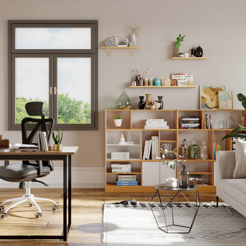 Easycomfort Tavolino da Caffè Salotto Design Nordico Minimalista Geometrico Ampio Piano, Acciaio, 54x54x44cm