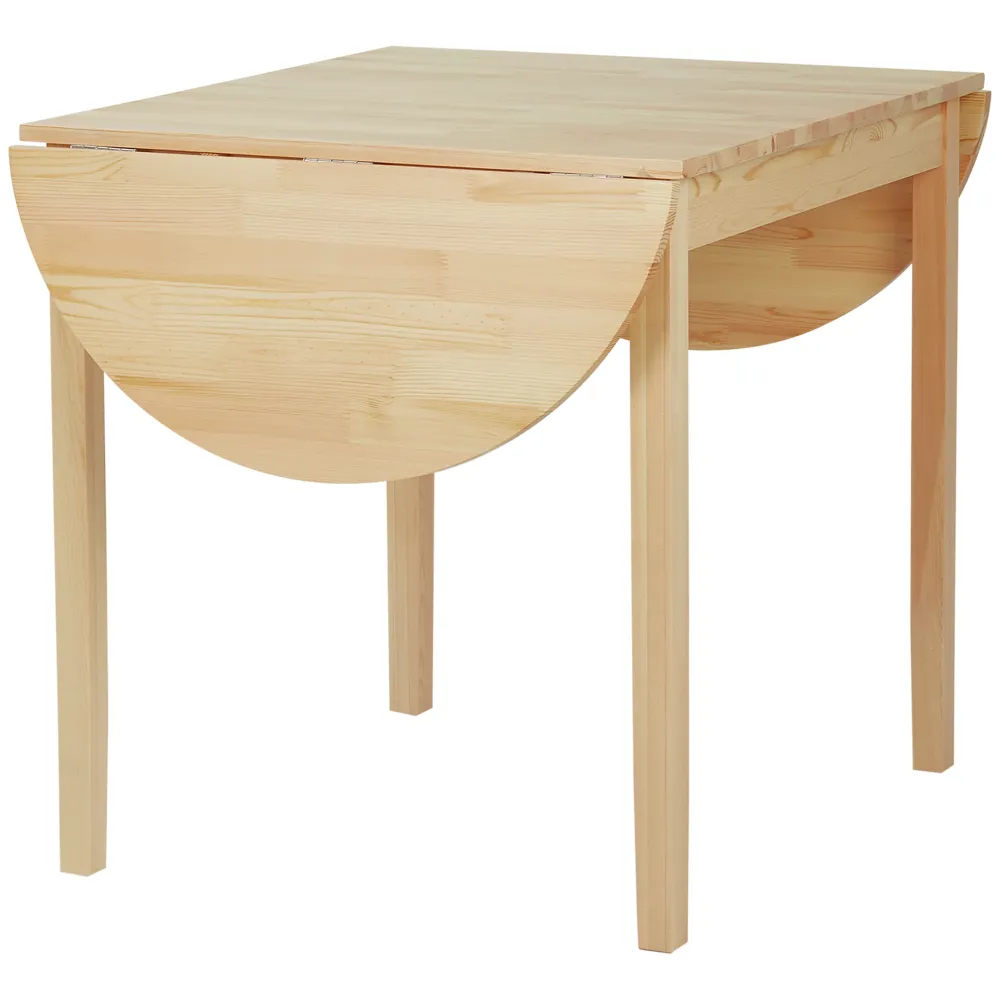 EasyComfort Tavolo Allungabile Ribalta per 4-6 Persone Legno di Pino, 140x70x75 cm, color Legno